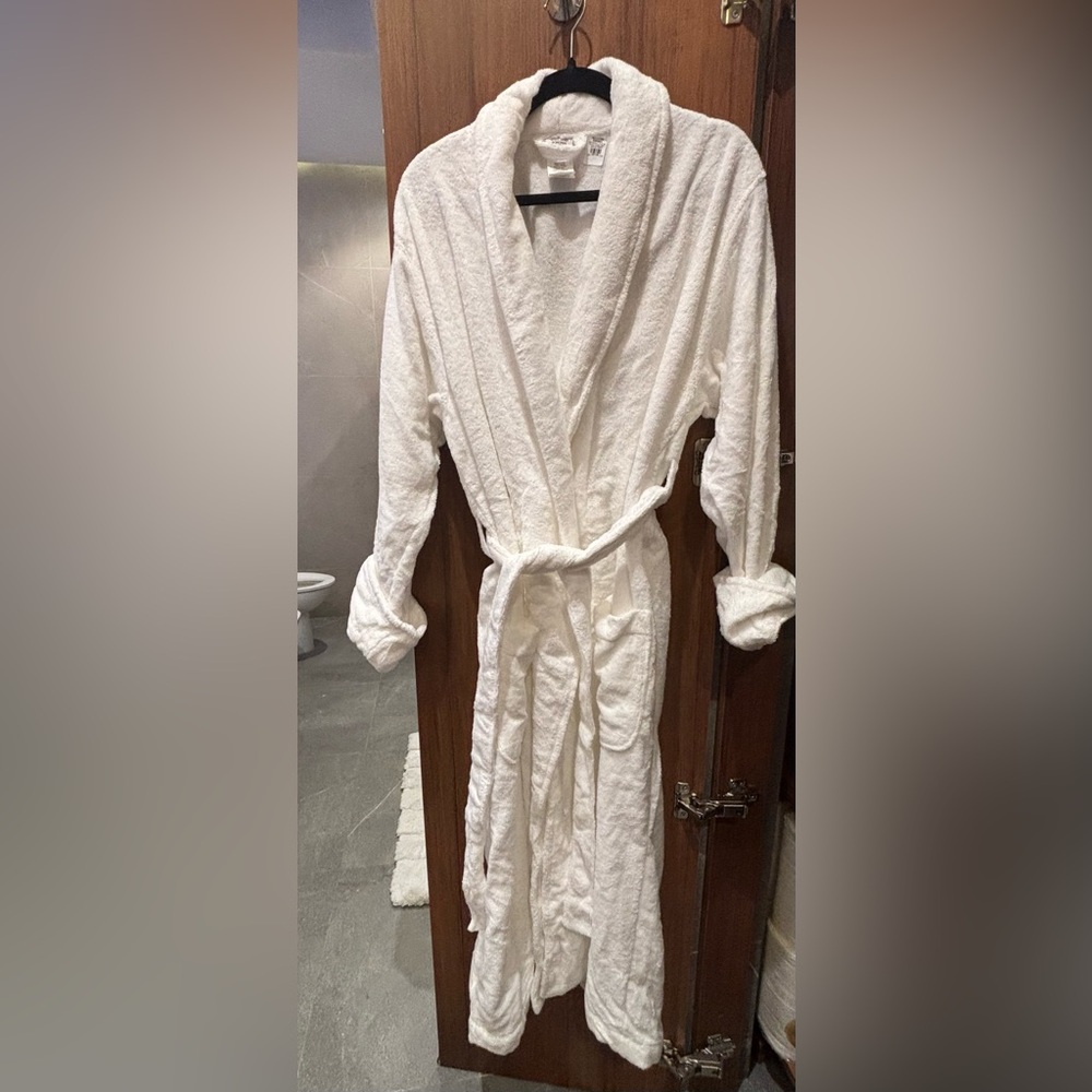 Williams Sonoma Chambers Hydrocotton Unisex Robe White L NWOT